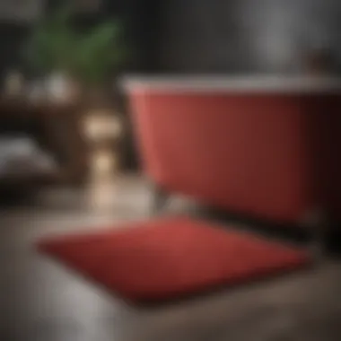 Chic Dark Red Bath Mat Chic Dark Red Bath Mat