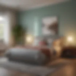 Contemporary bedroom with a calming color palette