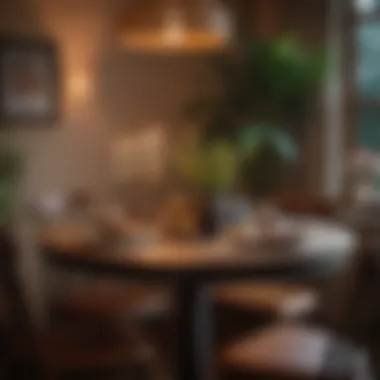 Warm and Inviting: Textured Accents for Small Spaces Cozy small table setting with warm lighting and inviting textures