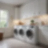 Elegant White Laundry Room Cabinets