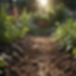 An array of organic fertilizers in natural settings