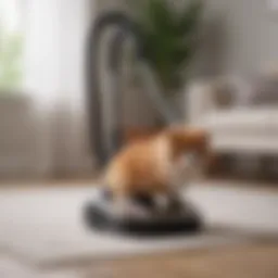 Innovative pet hair vacuum in action