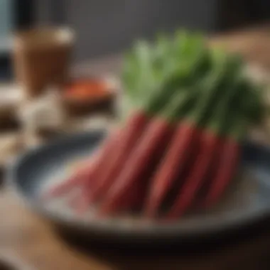 A beautifully plated dish featuring Alabama red okra in a culinary creation