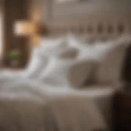Elegant bed shams enhancing the aesthetic appeal of a bedroom