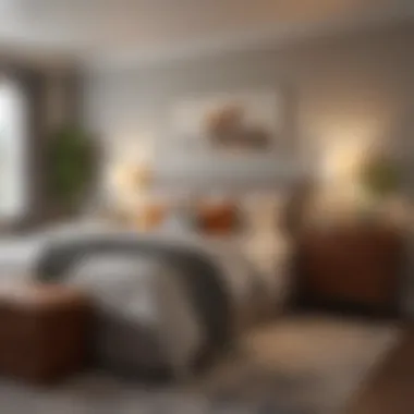 Cozy bedroom designed with the Benjamin Moore Color of the Year