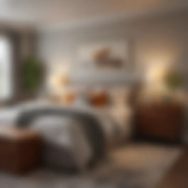 Cozy bedroom designed with the Benjamin Moore Color of the Year