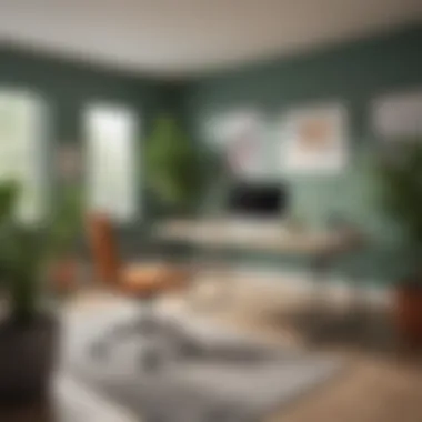 Modern workspace showcasing the integration of the Color of the Year