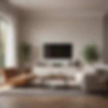 Minimalist living room with neutral tones and natural light