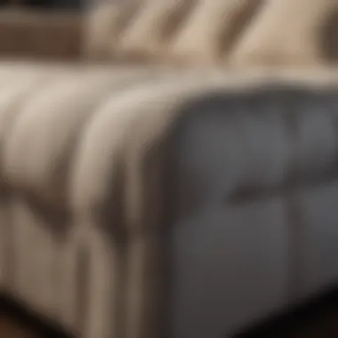 Close-up of luxurious fabric on a comfortable sofa