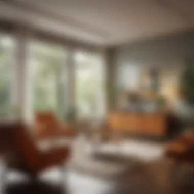 Elegant mid-century modern living room furniture