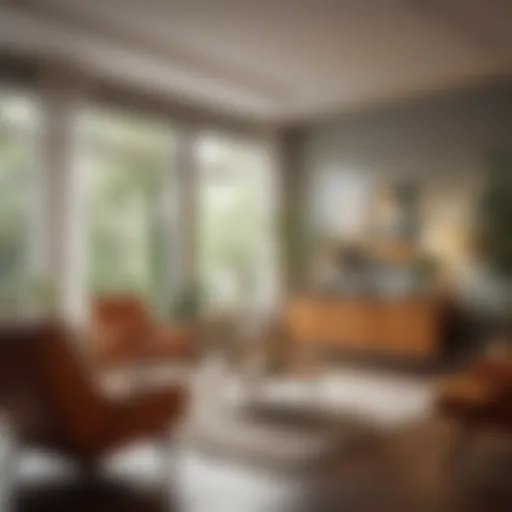 Elegant mid-century modern living room furniture