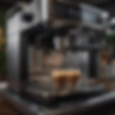 Detailed layout of a coffee machine's advanced features