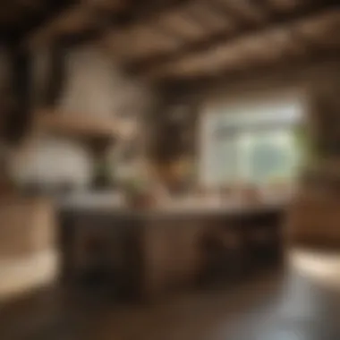 Charming Rustic Island Kitchen Style Rustic island kitchen showcasing natural materials and warm tones