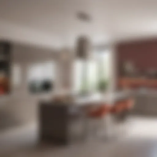 Elegant color palette with soft tones in a modern kitchen