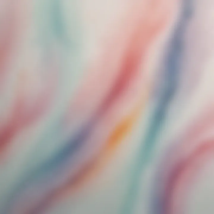 Abstract wallpaper design with fluid watercolor strokes in pastel hues