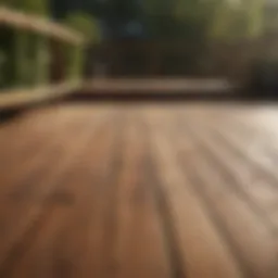 A pristine wooden deck after cleaning with eco-friendly products