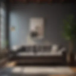 Stylish modern sleeper sofa in a contemporary living room setting