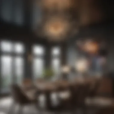 Galaxy Chandelier in Luxurious Dining Room Galaxy-themed chandelier enhancing a luxurious dining room