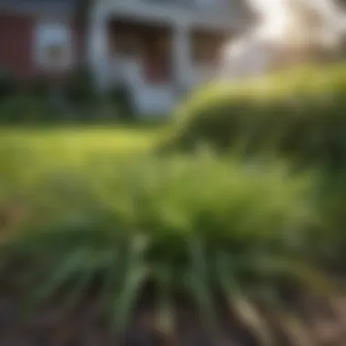 Lush St. Augustine grass thriving in a residential lawn