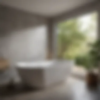 An inviting bathroom interior featuring a country bathtub