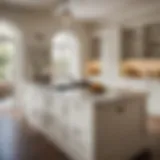 Elegant and serene off-white kitchen design showcasing cabinetry