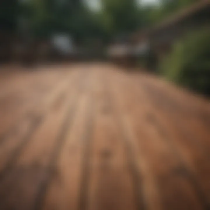 A pristine wooden deck after using an outdoor wood cleaner