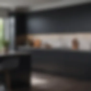 Elegant Dark Cabinetry in a Modern Kitchen Elegant dark cabinetry in a modern kitchen