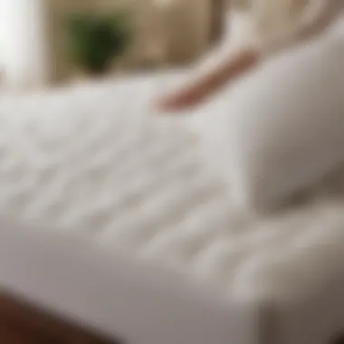 Demonstration of mattress pad's comfort and support