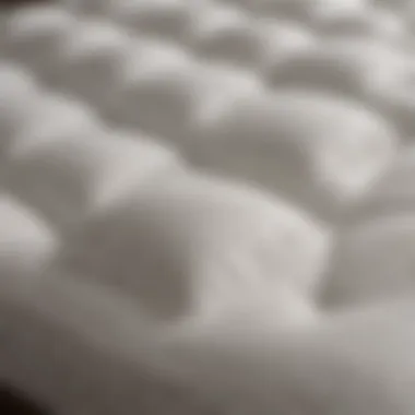 Close-up of materials used in the mattress pad