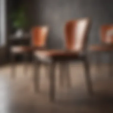 Variety of dining chairs in different styles and materials