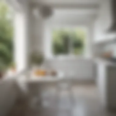 Inviting breakfast nook in a white kitchen