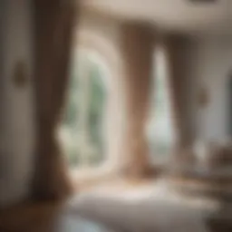 Elegant drapery enhancing a French door.