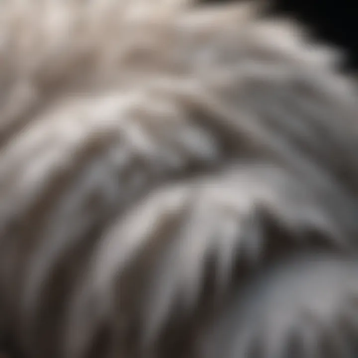 Close-up of down feathers showcasing quality and softness