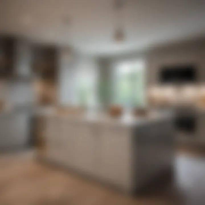 30-inch kitchen island as a focal point in a spacious kitchen