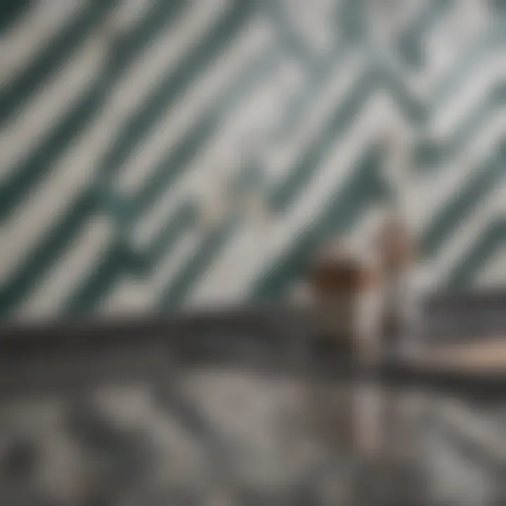Geometric Chevron Subway Tile Design