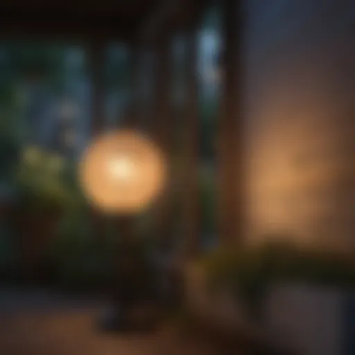 Glowing Orb Porch Light