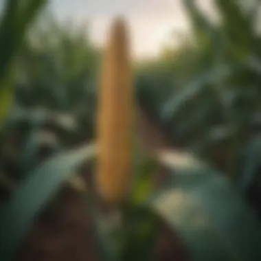 A field of ripe corn ready for harvest