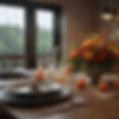 Seasonal Touches for Table Decoration Seasonal decorations on a dining table