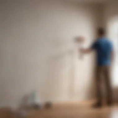 Mastering Painting Techniques for a Flawless Finish A roller and brush in action on a wall