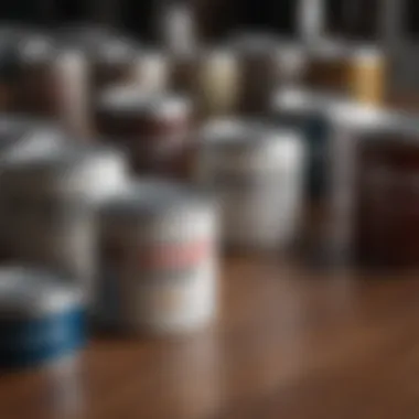 Different types of paint cans for wood furniture