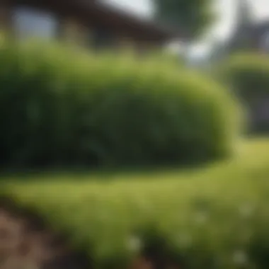 Vibrant green grass growing in a well-prepared yard