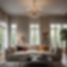 Elegant Chandelier Lighting in Modern Living Room