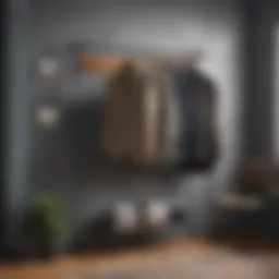 Stylish clothing organization solution using a wall-mounted rack