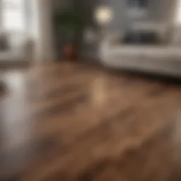 Luxurious hardwood flooring in a modern living room