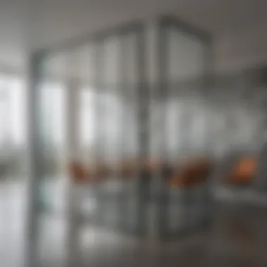 Creative Spatial Division Innovative glass and steel room divider dividing a room creatively