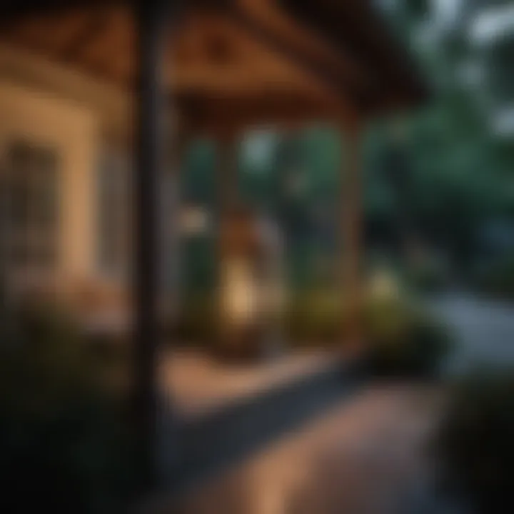 Lanterns placed strategically in a gazebo for ambient illumination