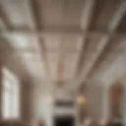 Elegant coffered ceiling with intricate moldings