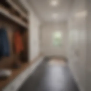 Stylish Built-In Storage in Mudroom Stylish mudroom with built-in storage solutions