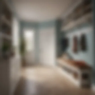 Functional Space-Saving Features in Mudroom Functional mudroom with space-saving features
