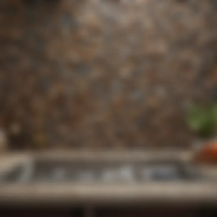 Nature-Inspired Stone Mosaic Backsplash